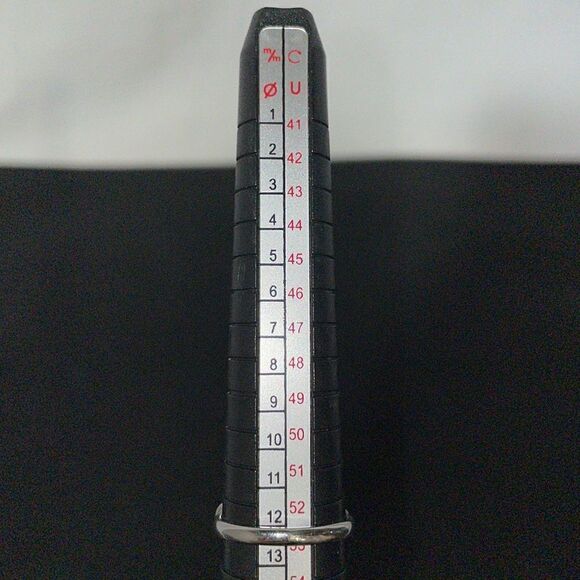 Ring with green gem in the middle - Picture 7 of 7